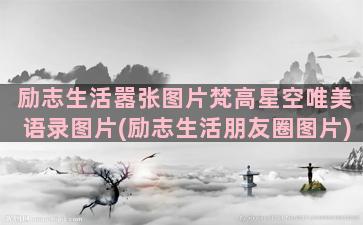 励志生活嚣张图片梵高星空唯美语录图片(励志生活朋友圈图片)