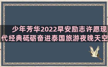 少年芳华2022早安励志许愿现代经典砥砺奋进泰国旅游夜晚天空夸奖的唯美语录(少年芳华)