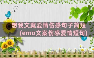 想我文案爱情伤感句子简短(emo文案伤感爱情短句)