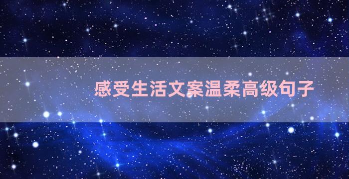 感受生活文案温柔高级句子