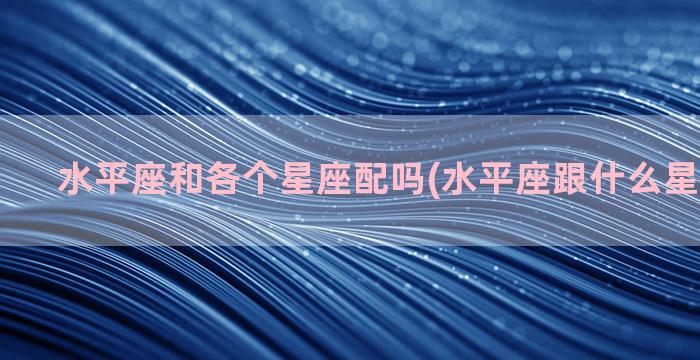 水平座和各个星座配吗(水平座跟什么星座比较配)