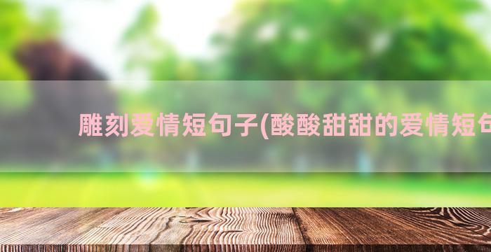 雕刻爱情短句子(酸酸甜甜的爱情短句子)